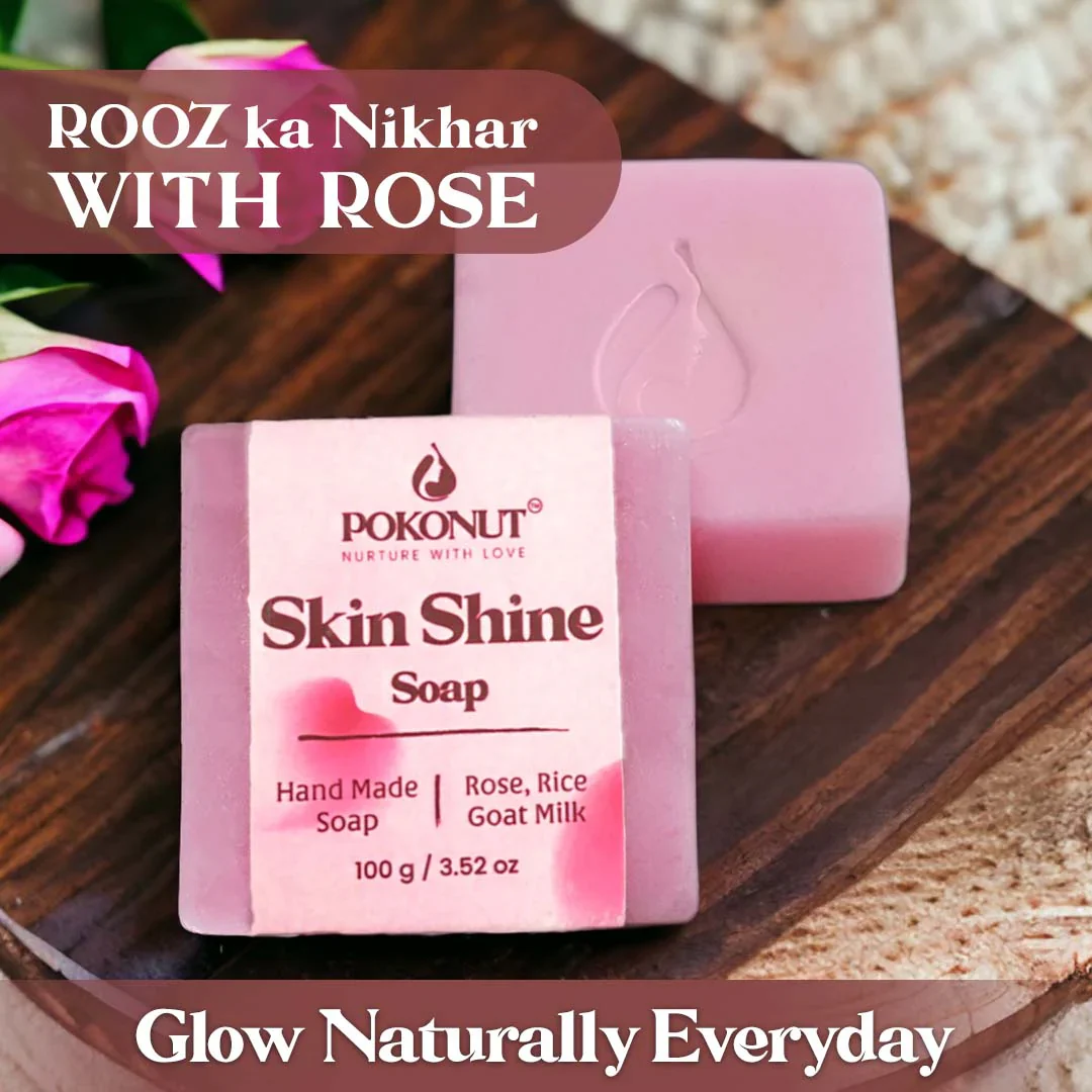 Pokonut Handmade Soap Combo - Pack of 4 (Anti Acne, Charcoal, Golden Glow & Skin Shine) - Image 4